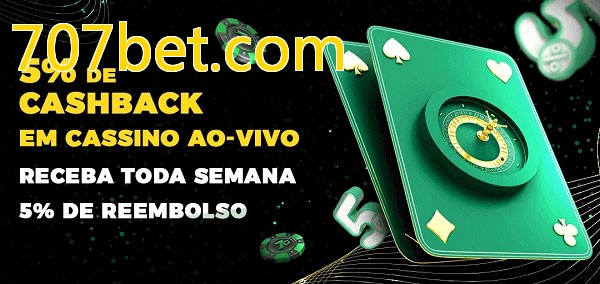 Promoções do cassino ao Vivo 707bet.com